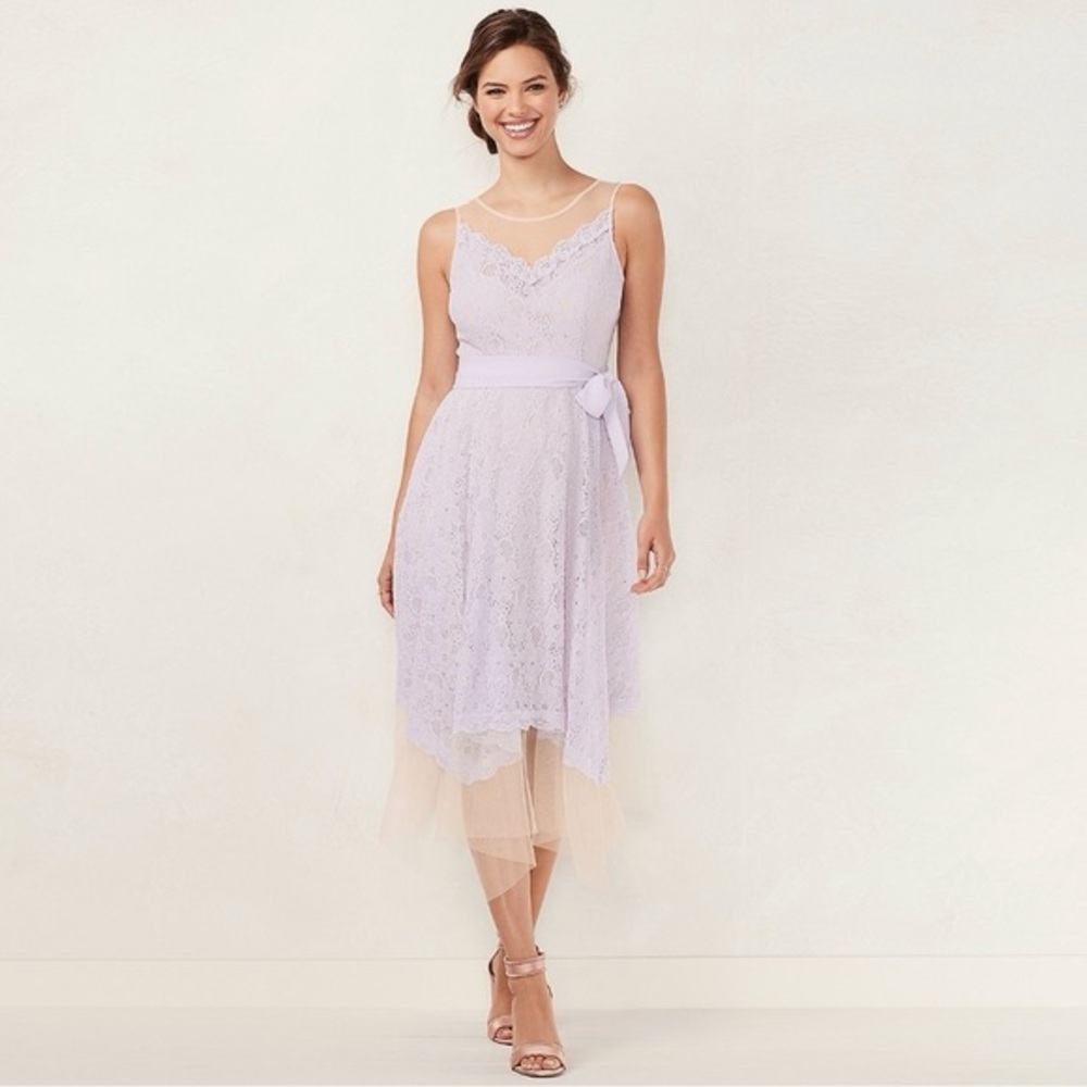 Lauren Conrad lace midi dress